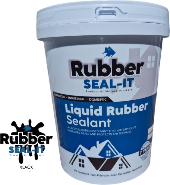 Rubber Seal-It Liqud Rubber Sealant - Rubber Paint Waterproofing Black Functional Wall Paint
