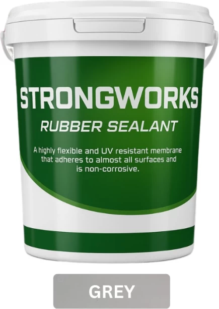 Strong Works Rubber Sealant Light Grey- Waterproof Liquid Light Grey Emulsion Wall Paint