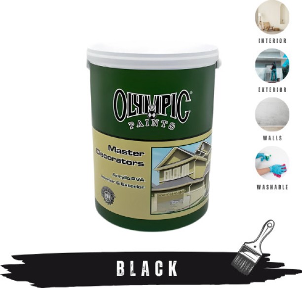 Olympic Paints Master Decorators Black Emulsion Wall Paint