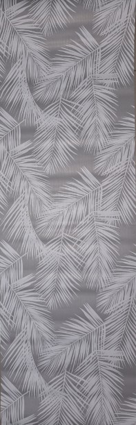 AHM Peel & Stick Self Adhesive Wallpaper - White Palm Zen Grey Wallpaper