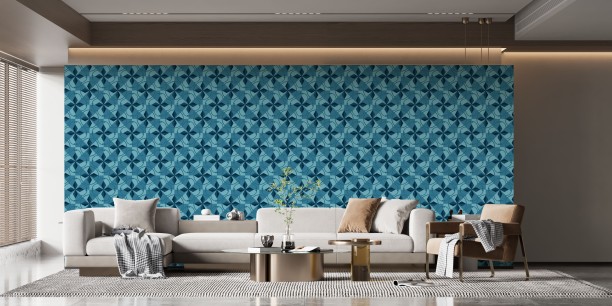 MoTSO DeSIGNED African Print Basotho Inspired Ubuntu Wallpaper Blue Decorative Blue Wallpaper