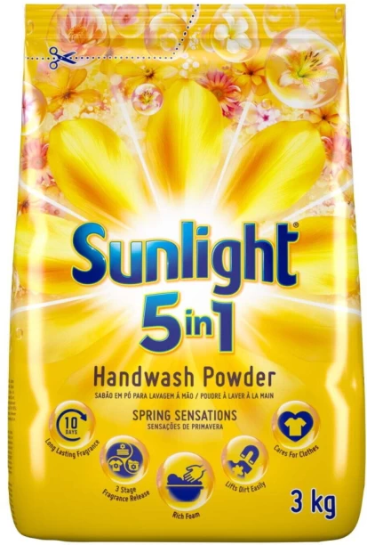 Sunlight 5-in-1 Spring Sensations Washing Powder 3 kg