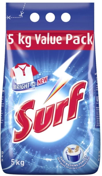 Surf 1 x 5kg Hand Washing Powder Bag Washing Powder 1 kg