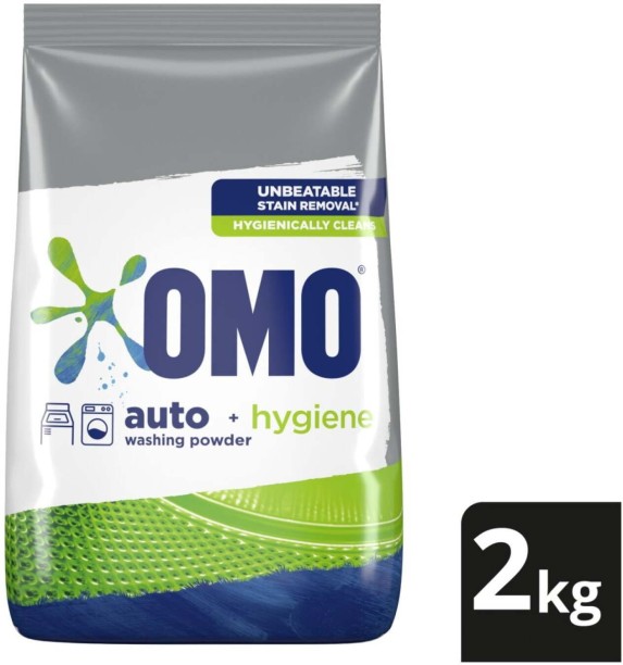 Omo Unbeatable Stain Removal Hygienically Cleans Washing Powder 2 kg