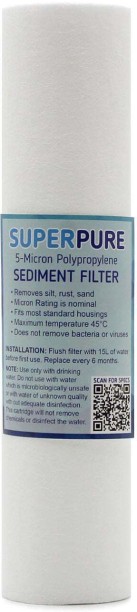 SUPER PURE 10 Inch Sediment Water Filter Replacement Cartridge Polypropylene Filter Cartridge
