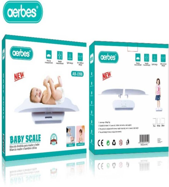 Aerbes Baby Weight Scale With Height Measurement,Anti Roll Over Design Analog Baby Weighing Scale