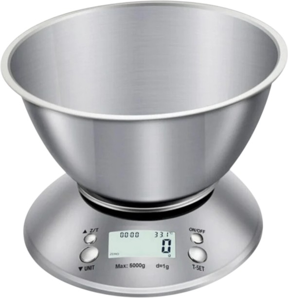 Crockery Centre Scale 5kg Digital With Stainless Steel Bowl Digital Kitchen Weighing Scale