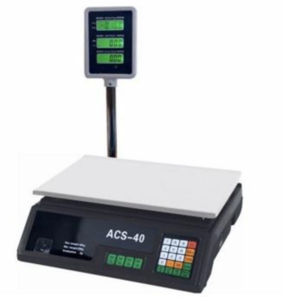 Generic ACS-40 Electronic Price Computing Scale - 40kg Digital Counter Weighing Scale