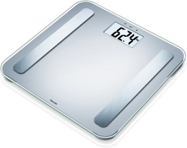 Beurer BF 183 Diagnostic BMI Glass Bodyweight Scale - Silver Digital Personal-digital Weighing Scale