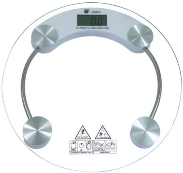 Life Electronic Personal Body Weight Bathroom Scale - Glass Digital Bathroom Weighing Scale