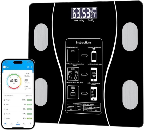 Loznron Intelligent Body Fat Scale Digital Personal Weighing Scale
