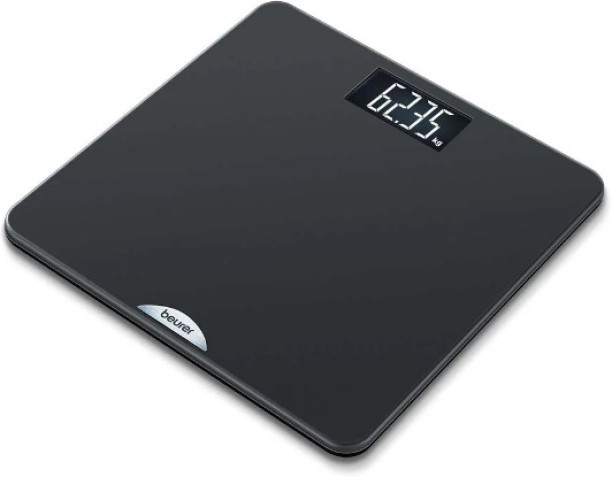 Beurer PS 240 Non-Slip Bathroom Scale Backlit LCD Display, 180kg Capacity - Elegant Black Digital Personal-digital Weighing Scale