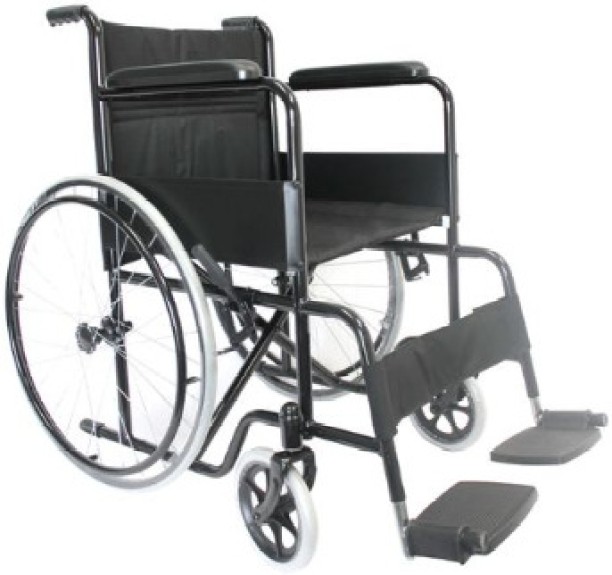 Better Buys Wheelchair-Standard ( Black) Manual  Self-propelled Wheelchair