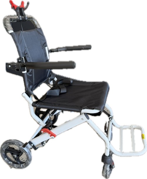 URBANCHIC Ultralight Folding Wheelchair - Portable Travel Walker with Hand Brake, Ideal for Patients and Seniors, Airplane-Friendly Design Travel wheelchair Manual  Attendant-propelled Wheelchair