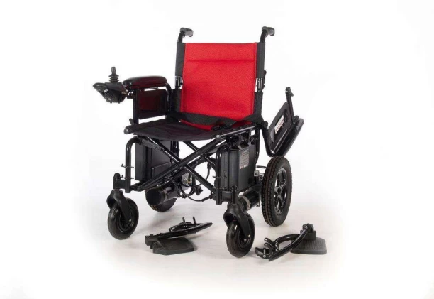 PrimePickSA Portable Folding Electric Wheelchair – Lightweight Mobility Aid for Enhanced Independence Powered  Self-propelled Wheelchair, Attendant-propelled Wheelchair