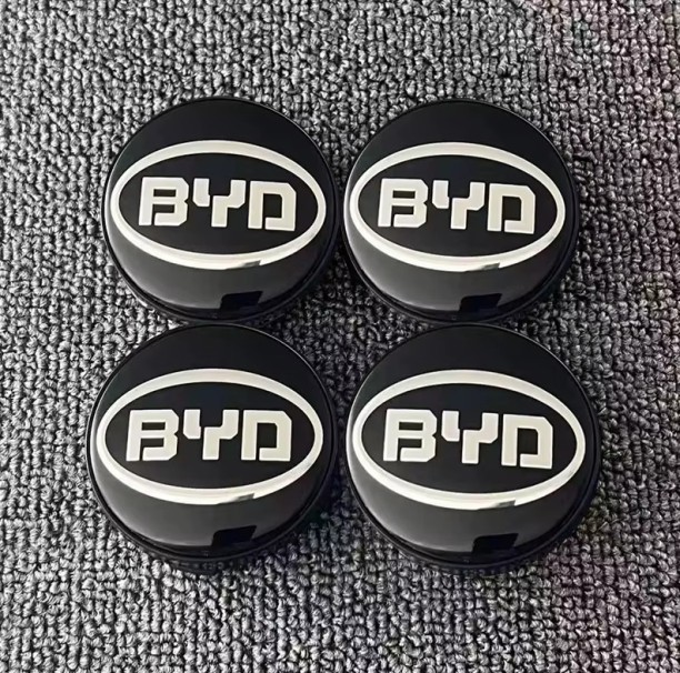 Tuochi 4pcs 58mm Car Wheel Center Hub Cap Badge Emblem Decal Wheel Sticker For BYD Atto 3 Yuan Plus Song Plus Seal Dolphin Seali For BYD