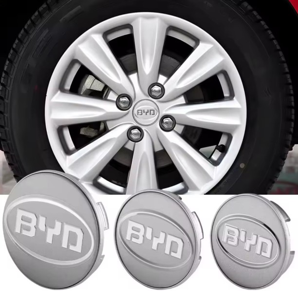 Tuochi 4pcs 55mm Car Wheel Center Hub Cap Badge Emblem Decal Wheel Sticker For BYD Atto 3 Yuan Plus Song Plus Seal Dolphin Seali For BYD