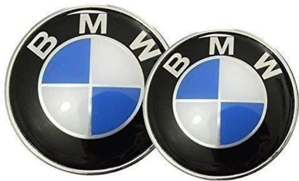 MAX 1 x 82mm BMW hood logo + 1 x 74mm diameter trunk logo classic look new For BMW