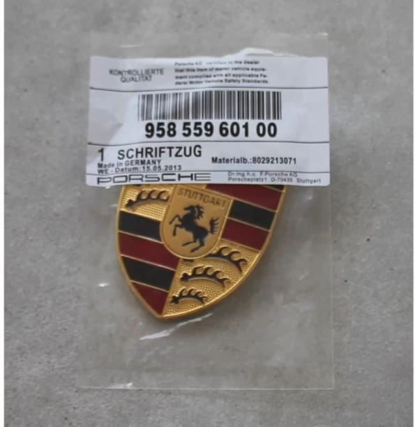 MAX Porsche classic hood badge yellow logo emblem Vehicle Tool Kit