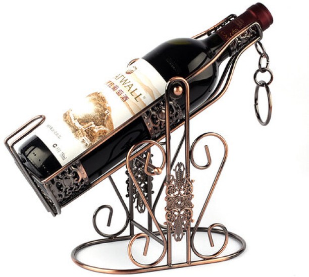JORTAN ATORSE Rack Wine Rack Retro Wine Single Bottle Holder for Party Tabletop Countertop Style B Countertop Wine Cooler