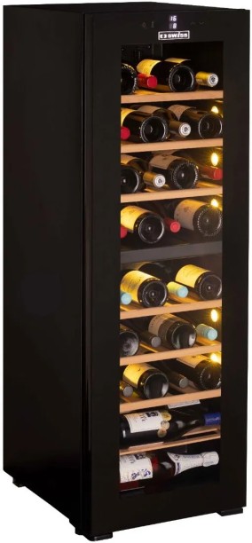 SWISS SATIN BLACK DUAL ZONE Dual Zone Wine Cooler