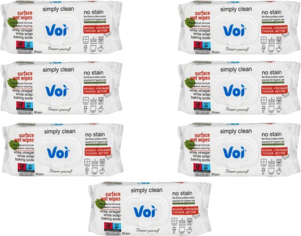 Voi WET-WIPES 50PC SURFACE CLEANER