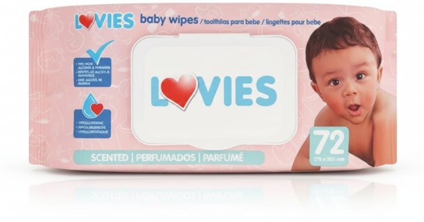 Lovies Scented, Perfumated wipes Bulk Pack of 5