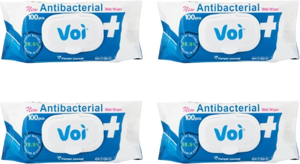Voi Hand-Wipes Cleanser 100pce Antibacteria
