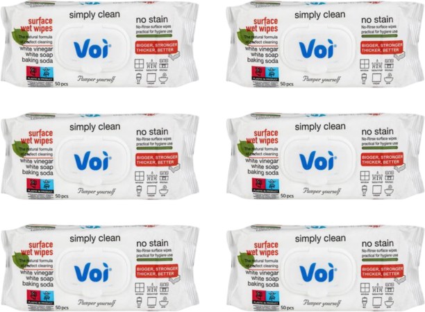 Voi WET-WIPES 50PC SURFACE CLEANER