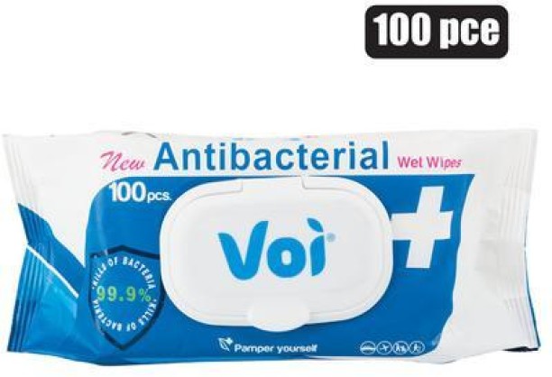 Voi hand-wipes cleanser 100pce antibact