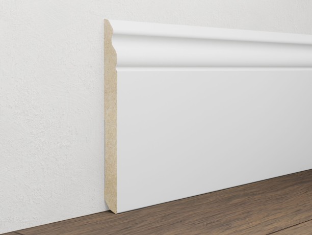 Pedross Skirting 140mm Height - White Paintable used with Laminate Flooring