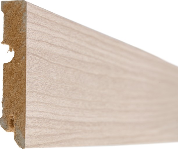 Pedross Skirting Bunting Oak MDF Matt Finnish 80mm x 16mm x 2400mm for Laminate Flooring