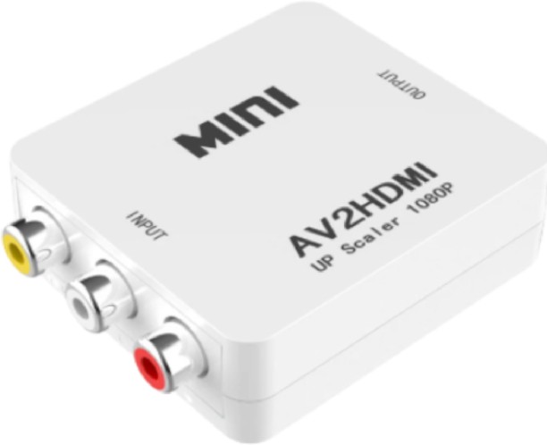 ELCTRO WORLD AV To HDMI Converter Adapter - RCA Cable to HDMI Splitter HDMI Adapter Worldwide Adaptor