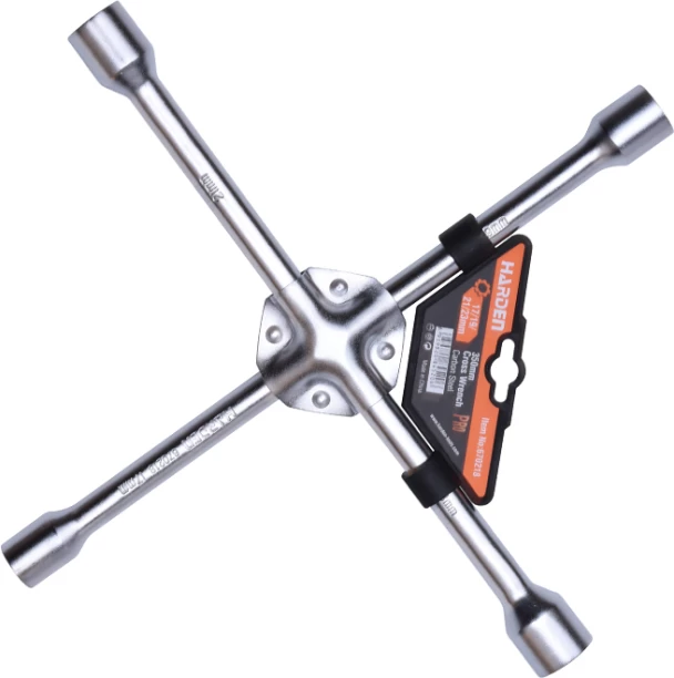 HARDEN 14" Wheel Spanner Cross Type 17/19/21mm & 1/2" Double Sided Combination Wrench