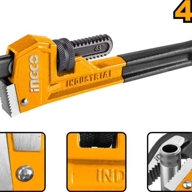 INGCO Pipe Wrench 1200mm Double Sided Pipe Wrench