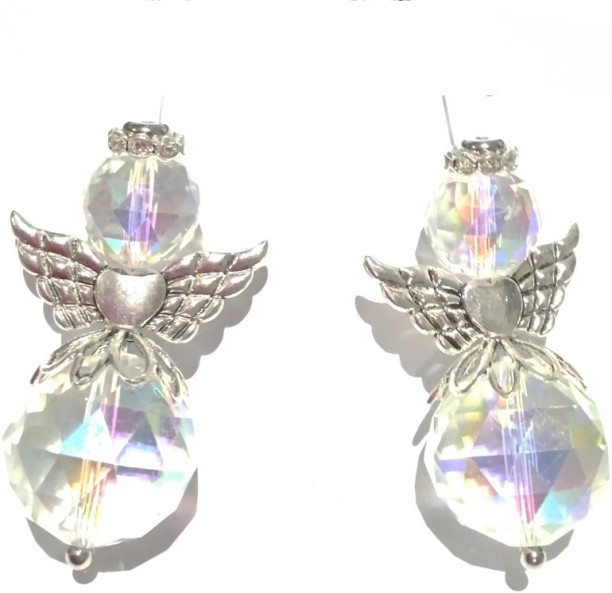 Crystal Angles Christmas Crystal Angel tree Charm or Sun catcher Hanging Ornaments for  Indoor Use, Outdoor Use