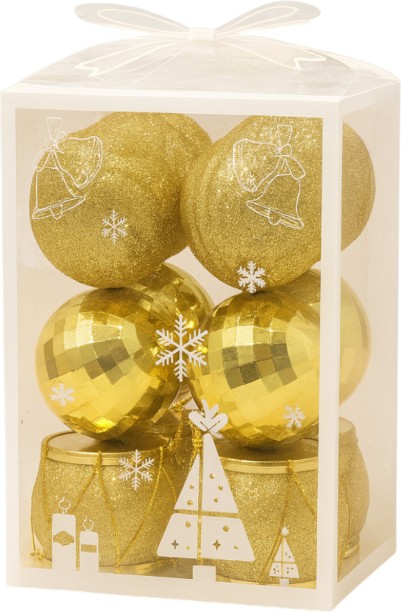 Wobuciko Christmas Ornament Set 6-Piece Ornamental Bells for  Indoor Use