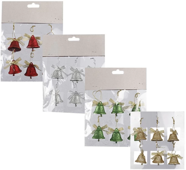 Xmas Décor Xmas Tree Decor Bell 6 Piece Hanging Ornaments for  Indoor Use