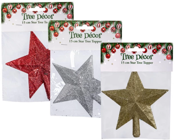 Xmas Décor Xmas Tree Decor Star Tree Topper 15cm Topper Ornaments for  Indoor Use