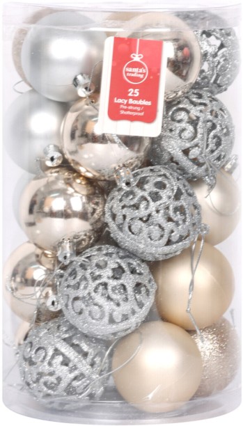 Santa's Trading Baubles Gold Balls for  Indoor Use, Outdoor Use
