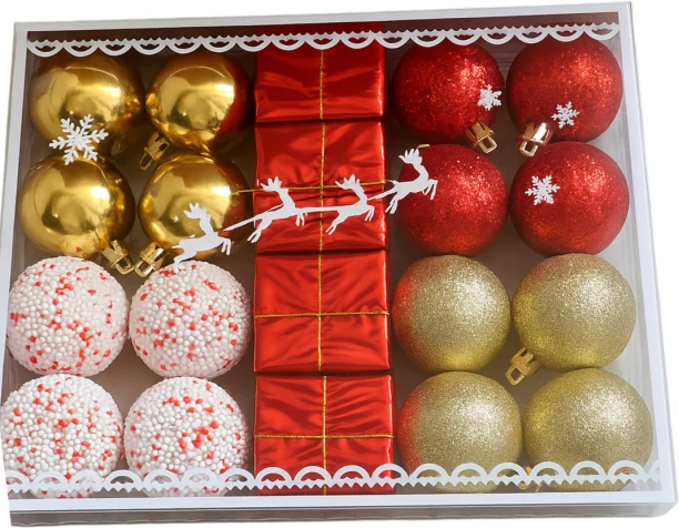 Wobuciko Christmas Tree Ornaments Set Mixed Ornamental Bells for  Indoor Use