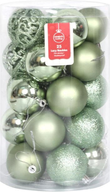Santa's Trading Lacy Baubles Balls for  Indoor Use, Outdoor Use
