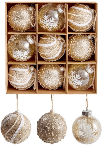 chenshia Shatterproof Christmas Ball Tree Ornament Bundle Set Baubale for Indoor Use