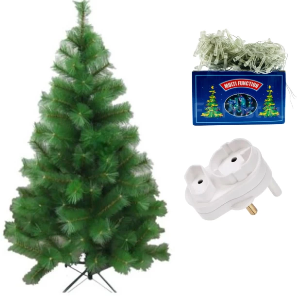 SpSp 1.8 Pine Artificial Christmas Tree With free Fairy Lights And Adaptor Artificial Christmas Tree