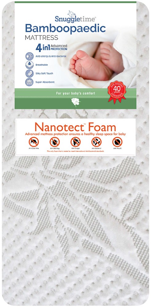 Snuggletime NANOTECT Bamboopaedic Size: Large Cot Standard Crib