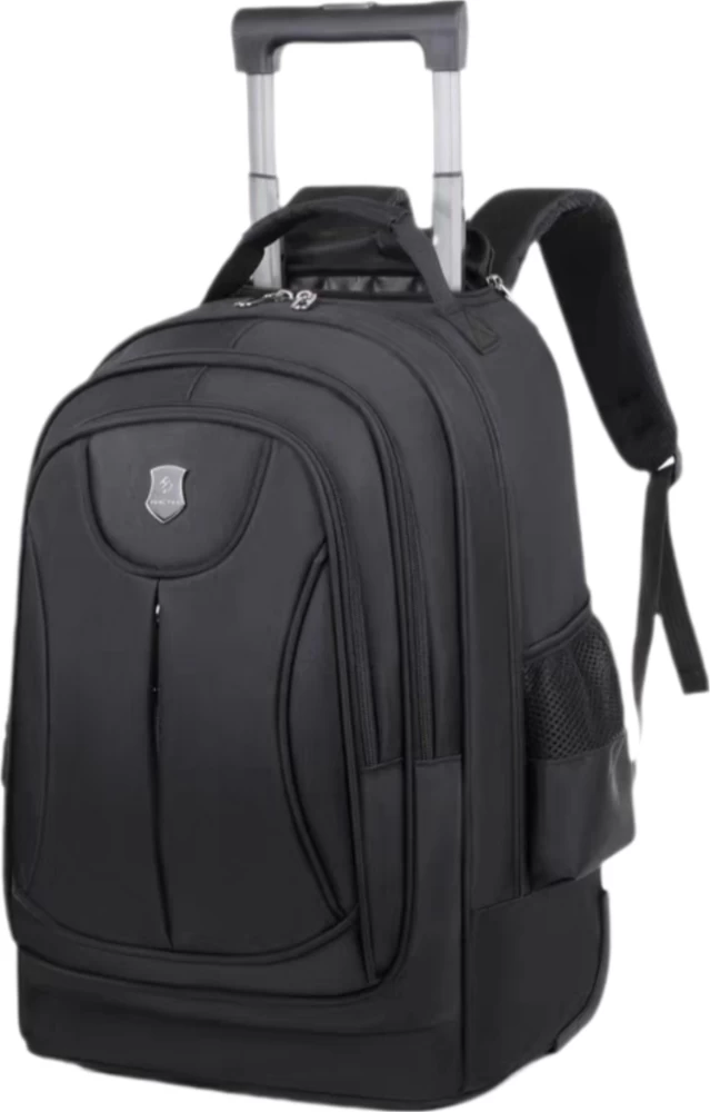 L&S Large Trolley Travel School Bag With Wheels Laptop Backpack