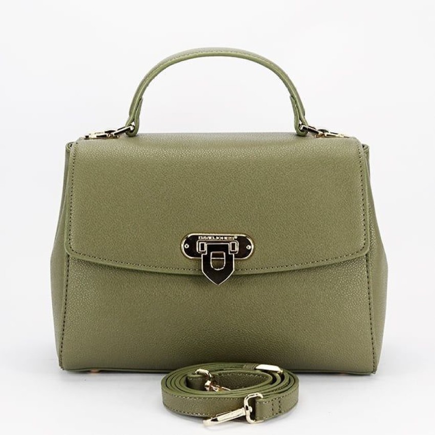 David Jones Olive Green Handbag DJ131A Shoulder Bag Makro