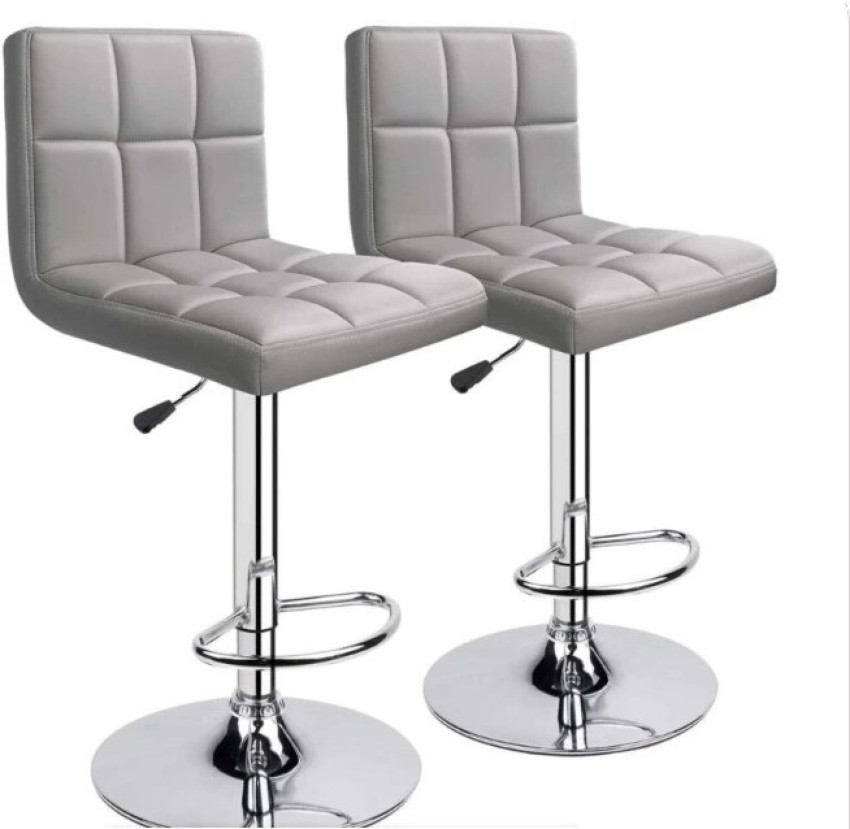 Furnishful Velvet Upholstered Swivel Bar Stool with Adjustable