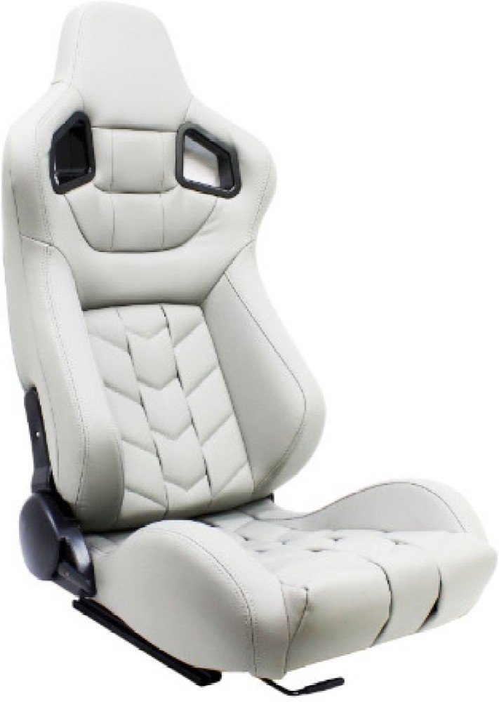 Evo Reclinable Racing Seats with Grey PU Leather Arrow V2 Design