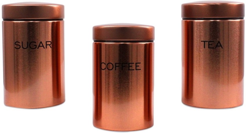 Tower Red Tea Coffee Sugar Canisters Argos Tea Coffee And Sugar